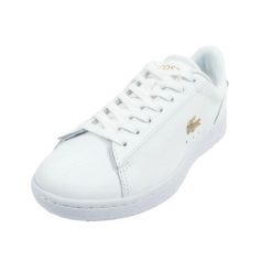 Damskie Skórzane Buty Treningowe Carnaby Set. Białe obuwie sportowe damskie Lacoste, bez wzorów, z materiału. Za 729.99 zł.
