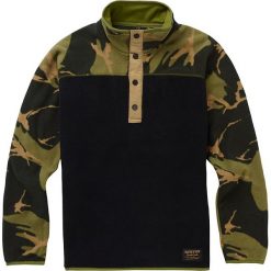 Bluza polarowa "Spark" w kolorze czarno-brązowo-oliwkowym. Brązowe bluzy dla chłopców marki Burton Kids, moro, z materiału. W wyprzedaży za 105.95 zł.