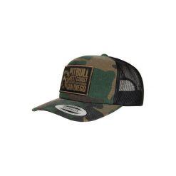 Czapka męska Pitbull Snapback Camo Trucker Blood Dog. Brązowe czapki i kapelusze męskie PITBULL, bez wzorów, sportowe. Za 119.00 zł.