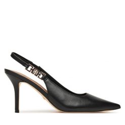 Szpilki Guess. Czarne szpilki damskie Guess, z aplikacjami, bez obcasa, bez zapięcia. Za 489.99 zł.
