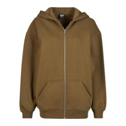Damska Bluza Z Kapturem Zapinana Na Zamek Błyskawiczny. Zielone bluzy damskie Urban Classics, l, bez wzorów, z kapturem. Za 229.99 zł.