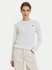 Beverly Hills Polo Club Sweter P-SS26W-M537390 Biały Regular Fit. Białe swetry damskie Beverly Hills Polo Club, m, bez wzorów, z bawełny, bez kołnierzyka, bez ramiączek, bez kaptura. Za 269.99 zł.