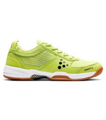 Buty do sportów halowych Craft I2 CONTROL damskie scream. Żółte obuwie sportowe damskie Craft, bez wzorów, z gumy, do piłki ręcznej. Za 523.45 zł.
