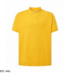 JHK Męskie polo z krótkim rękawem 100% stabilizowana bawełna, złoty XL. Żółte koszulki polo męskie JHK, m, bez wzorów, z bawełny, bez ramiączek. Za 27.74 zł.