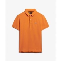 Koszulka polo z piki Superdry Classic. Brązowe koszulki polo męskie Superdry., m, bez wzorów, bez ramiączek. Za 236.50 zł.