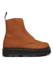 Dr. Martens Botki ZEBZAG LACELESS WARM LINED DM42019200 Brązowy. Brązowe botki damskie Dr. Martens, ze skóry, bez obcasa, na płaskiej podeszwie, bez zapięcia. Za 899.99 zł.