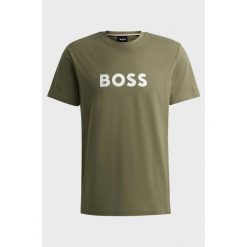 T-shirt męski BOSS RN Beige/Khaki zielony (50503276-250). Zielone t-shirty męskie Boss, m, bez wzorów, sportowe, bez kołnierzyka. Za 179.00 zł.