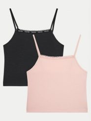 Calvin Klein Underwear Komplet 2 topów G80G800720 Kolorowy Slim Fit. T-shirty i topy dla dziewczynek Calvin Klein Underwear, bez wzorów, z bawełny, bez ramiączek. Za 119.99 zł.