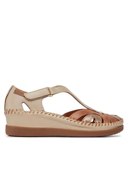 Pikolinos Sandały Cadaques W8K-1569C4 Beżowy. Brązowe sandały damskie Pikolinos, bez wzorów, ze skóry, bez obcasa, na płaskiej podeszwie, bez zapięcia. Za 489.99 zł.