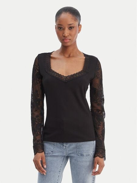 Morgan Bluzka 261-TANKA Czarny Slim Fit. Czarne bluzki damskie Morgan, xs, bez wzorów, z syntetyku, bez kołnierzyka, bez ramiączek. Za 149.99 zł.