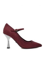 Nine West Szpilki CEO-LP90858-296 Bordowy. Czerwone szpilki damskie Nine West, bez wzorów, z materiału, bez obcasa, bez zapięcia. Za 249.99 zł.