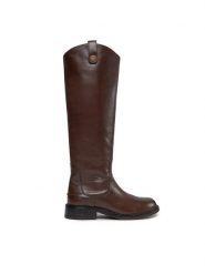 JOOP! Kozaki 4140007348 Brązowy. Brązowe kozaki damskie JOOP!, ze skóry, bez obcasa, na płaskiej podeszwie. Za 1,299.00 zł.