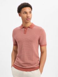 Drykorn koszulka polo z dzianiny - Triton Mężczyźni Bawełna (100%) różowy, L. Czerwone koszulki polo męskie DRYKORN, l, bez wzorów, z bawełny, eleganckie, bez ramiączek. Za 379.95 zł.