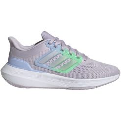 Buty adidas Ultrabounce HQ3786 fioletowe. Fioletowe obuwie sportowe damskie bez wzorów, z gumy, do biegania. Za 519.13 zł.
