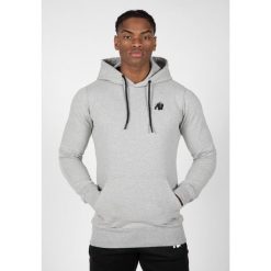 Bluza z kapturem Gorilla Wear Palmer. Szare bluzy męskie GORILLA WEAR, m, bez wzorów, z bawełny, z kapturem, na fitness i siłownię. Za 311.85 zł.