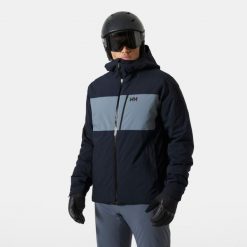 Kurtka narciarska Helly Hansen Gravity. Niebieskie kurtki męskie Helly Hansen, na zimę, m, bez wzorów, sportowe, bez kaptura. W wyprzedaży za 1,144.50 zł.