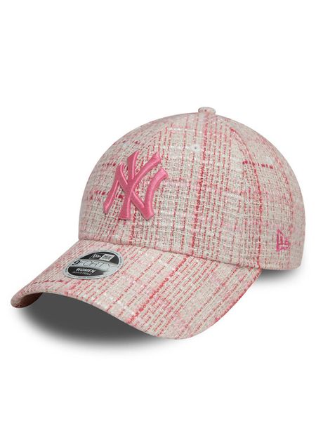 New Era Czapka z daszkiem New York Yankees Tweed 9Forty 60595382 Różowy. Czerwone czapki i kapelusze damskie New Era, bez wzorów, z poliesteru. Za 149.99 zł.