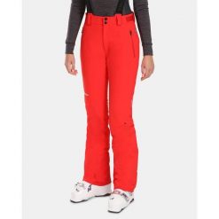 Damskie spodnie narciarskie Kilpi DAMPEZZO-W. Czerwone spodnie materiałowe damskie Kilpi, na zimę, xs, bez wzorów, z nylonu, sportowe, narciarskie. Za 835.17 zł.