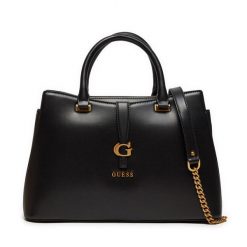 Torebka Guess. Czarne torebki do ręki damskie Guess, z aplikacjami, klasyczne, bez dodatków. Za 359.99 zł.
