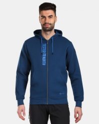 Bluza z kapturem Kilpi Avila. Niebieskie bluzy męskie Kilpi, m, bez wzorów, z bawełny, z kapturem. Za 215.49 zł.