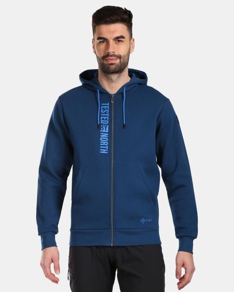 Bluza z kapturem Kilpi Avila. Niebieskie bluzy męskie Kilpi, m, bez wzorów, z bawełny, z kapturem. Za 215.49 zł.