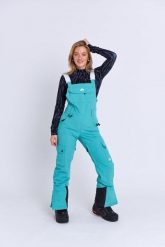 Spodnie ogrodniczki Yeh Girl - Aqua. Niebieskie spodnie materiałowe damskie OOSC, s, bez wzorów, z materiału. Za 1,078.99 zł.