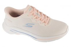Buty sportowe Sneakersy damskie, Slip-Ins: GO Walk 8 - Nadia. Brązowe obuwie sportowe damskie Skechers, bez wzorów, z materiału, trekkingowe. Za 399.99 zł.