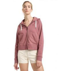DAMSKA BLUZA LEE ZIP THROUGH HOODIE HENNA 112363840. Bluzy damskie Lee, xl, bez wzorów, z kapturem. Za 179.99 zł.