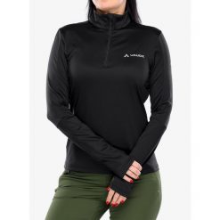 Bluza polarowa damska Vaude Livigno Halfzip II. Czarne bluzy damskie Vaude, na zimę, s, bez wzorów, z polaru, bez kaptura. Za 209.99 zł.