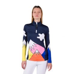 Bluza narciarska damska Rossignol Booster 1/2 Zip Top. Niebieskie bluzy damskie Rossignol, xs, bez wzorów, bez kaptura, narciarskie. Za 799.00 zł.