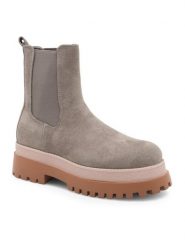 Jenny Fairy Sztyblety Bianka HY13295-5 Szary. Szare botki damskie Jenny Fairy, z materiału, bez obcasa, na płaskiej podeszwie, bez zapięcia. Za 179.99 zł.