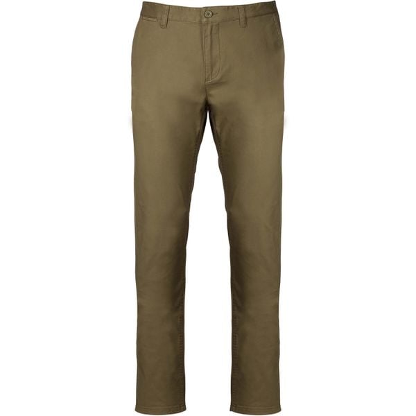 Spodnie Kariban Chino. Brązowe spodnie materiałowe męskie KARIBAN, m, bez wzorów. Za 258.00 zł.