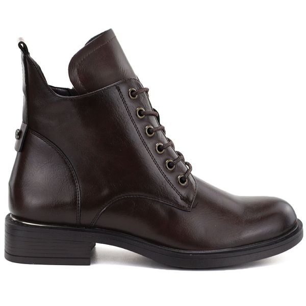 Botki damskie workery ocieplane brązowe Vinceza 58677. Brązowe botki damskie VINCEZA, ze skóry ekologicznej, eleganckie, bez obcasa, bez zapięcia. Za 159.99 zł.
