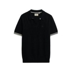 Polo Superdry Johnny. Czarne koszulki polo męskie Superdry., m, bez wzorów, klasyczne, bez ramiączek. Za 284.00 zł.