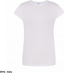 JHK T-shirt damski JHK TSRLPRM - premium z krótkim rękawem, dopasowany do sylwetki, single jersey, 170 g - biały 3XL. Białe t-shirty damskie JHK, xl, bez wzorów, z jersey, bez kołnierzyka. Za 16.47 zł.