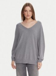 Kontatto Sweter 3M0815C Szary Relaxed Fit. Szare swetry damskie Kontatto, m, bez wzorów, z syntetyku, bez kołnierzyka, bez ramiączek, bez kaptura. Za 279.99 zł.