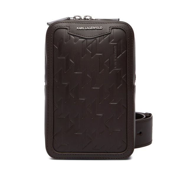 Saszetka KARL LAGERFELD. Brązowe saszetki męskie KARL LAGERFELD, młodzieżowe, małe. Za 999.99 zł.