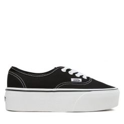 Tenisówki Vans. Czarne półbuty damskie Vans, bez wzorów, bez zapięcia. Za 277.99 zł.