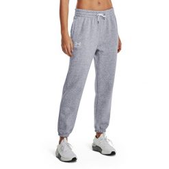 Spodnie treningowe damskie Under Armour Essential Fleece Joggers. Szare obuwie sportowe damskie Under Armour, xl, bez wzorów, na fitness i siłownię. Za 209.99 zł.
