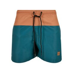 Szorty kąpielowe Urban Classics Block GT. Niebieskie krótkie spodenki sportowe męskie Urban Classics, m, bez wzorów, z materiału. Za 102.80 zł.