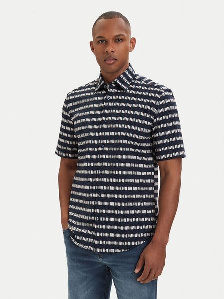 BOSS Koszula Rash 50559628 Granatowy Regular Fit. Niebieskie koszule męskie Boss, m, bez wzorów, z bawełny, bez kołnierzyka, bez ramiączek. Za 246.99 zł.