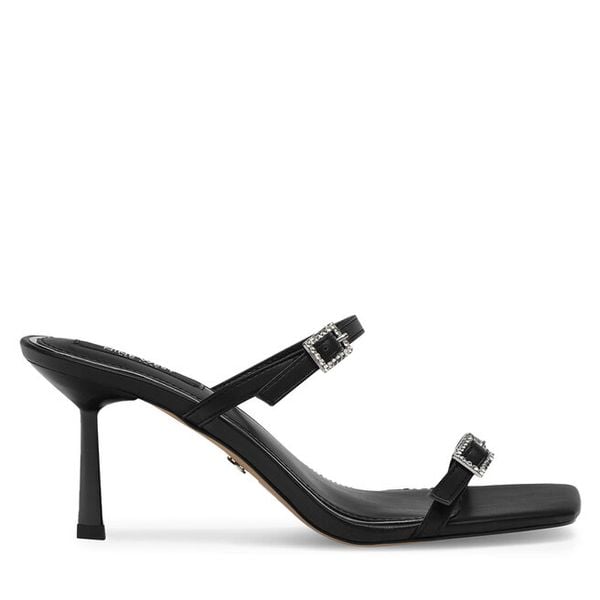 Klapki Nine West. Czarne klapki damskie Nine West, bez wzorów, bez obcasa. Za 239.99 zł.