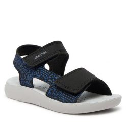 Sandały Geox. Czerwone sandały dziewczęce Geox, bez zapięcia. Za 179.99 zł.