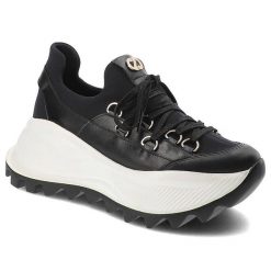 Czarne Sneakersy Carinii Modne Obuwie Damskie. Czarne obuwie sportowe damskie Carinii, bez wzorów, trekkingowe. Za 699.00 zł.