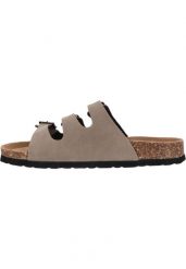 Sandały damskie Cruz Santa. Brązowe sandały damskie CRUZ, bez wzorów, z materiału, bez obcasa, bez zapięcia. Za 186.90 zł.