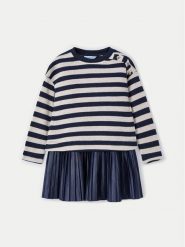 Mayoral Komplet sweter i sukienka 4932 Granatowy Regular Fit. Niebieskie sukienki dla dziewczynek Mayoral, bez wzorów, z syntetyku, bez kołnierzyka, bez ramiączek, bez kaptura. Za 109.99 zł.