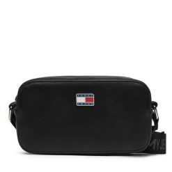 Torebka Tommy Jeans. Czarne torebki do ręki damskie Tommy Jeans, bez wzorów, z jeansu, bez dodatków. Za 239.99 zł.