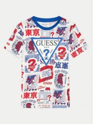 Guess T-Shirt L4YI04 K8HM3 Kolorowy Regular Fit. T-shirty dla chłopców Guess, z aplikacjami, z bawełny, bez ramiączek. Za 59.99 zł.