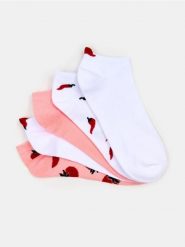 Bawełniane skarpetki z nadrukiem papryczek i pomidorów 5 pack - wielobarwny. Skarpety damskie Sinsay, bez wzorów, z bawełny. Za 12.99 zł.