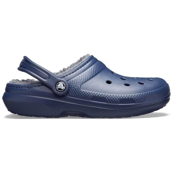 Klapki Crocs Classic Lined Clog. Niebieskie klapki damskie Crocs, bez wzorów, bez obcasa. W wyprzedaży za 159.49 zł.